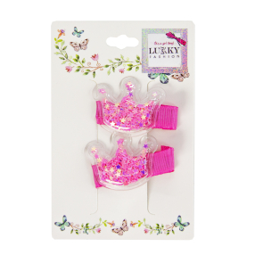 Lukky Fashion Set do vlasů s korunkou, dvojbalení (asst. 3)