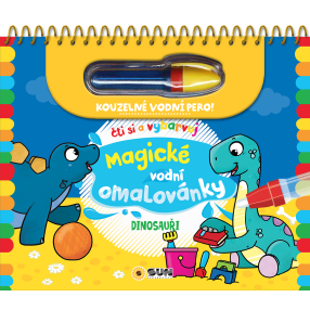 Čti a vybarvuj - Dinosauři - magické vodní omalovánky