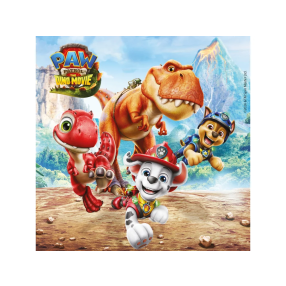 Ubrousky papírové 2vrstvé Tlapková patrola 3 Dino Movie 33 × 33 cm 20 ks