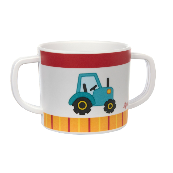 Melamin baby hrníček traktor se silikonem (7,5 cm)                    