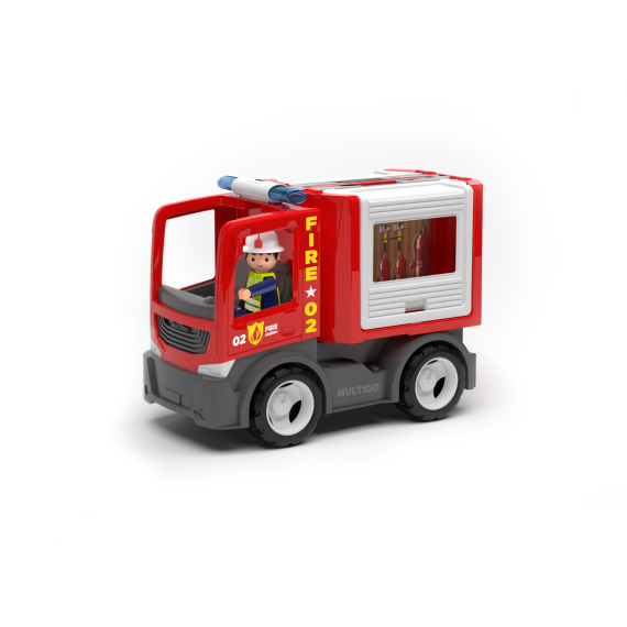 MultiGO ECO Fire - Multikorbička s hasičem - auto s Igráčkem                    