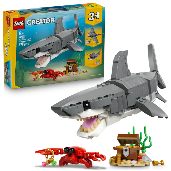 LEGO® 31381 Creator 3v1 Divoký žralok a truhla s pokladem                    
