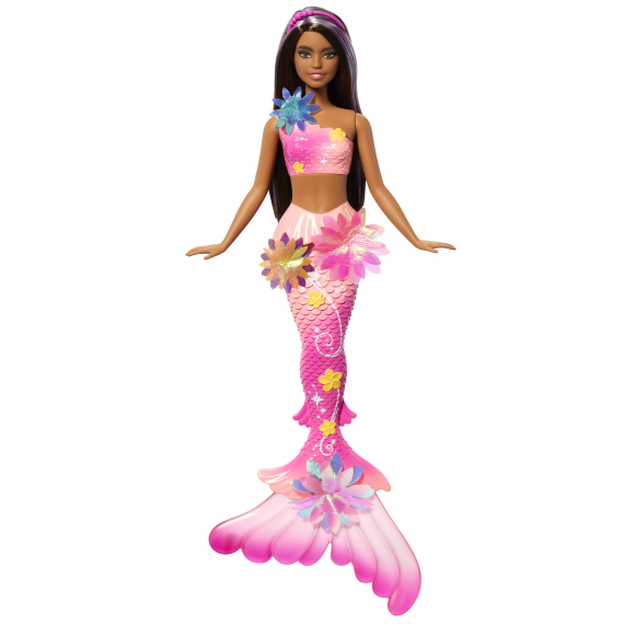 Barbie kouzelná květinová mořská panna - tmavovláska                    